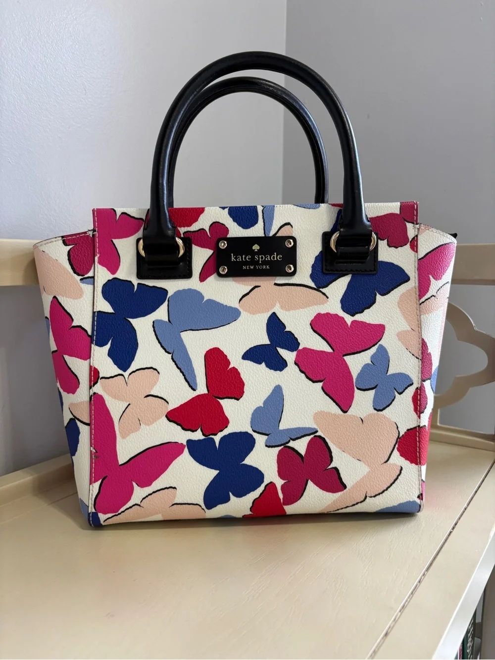 Kate Spade Small Camryn Wellesley Printed Festive Butterfly Satchel